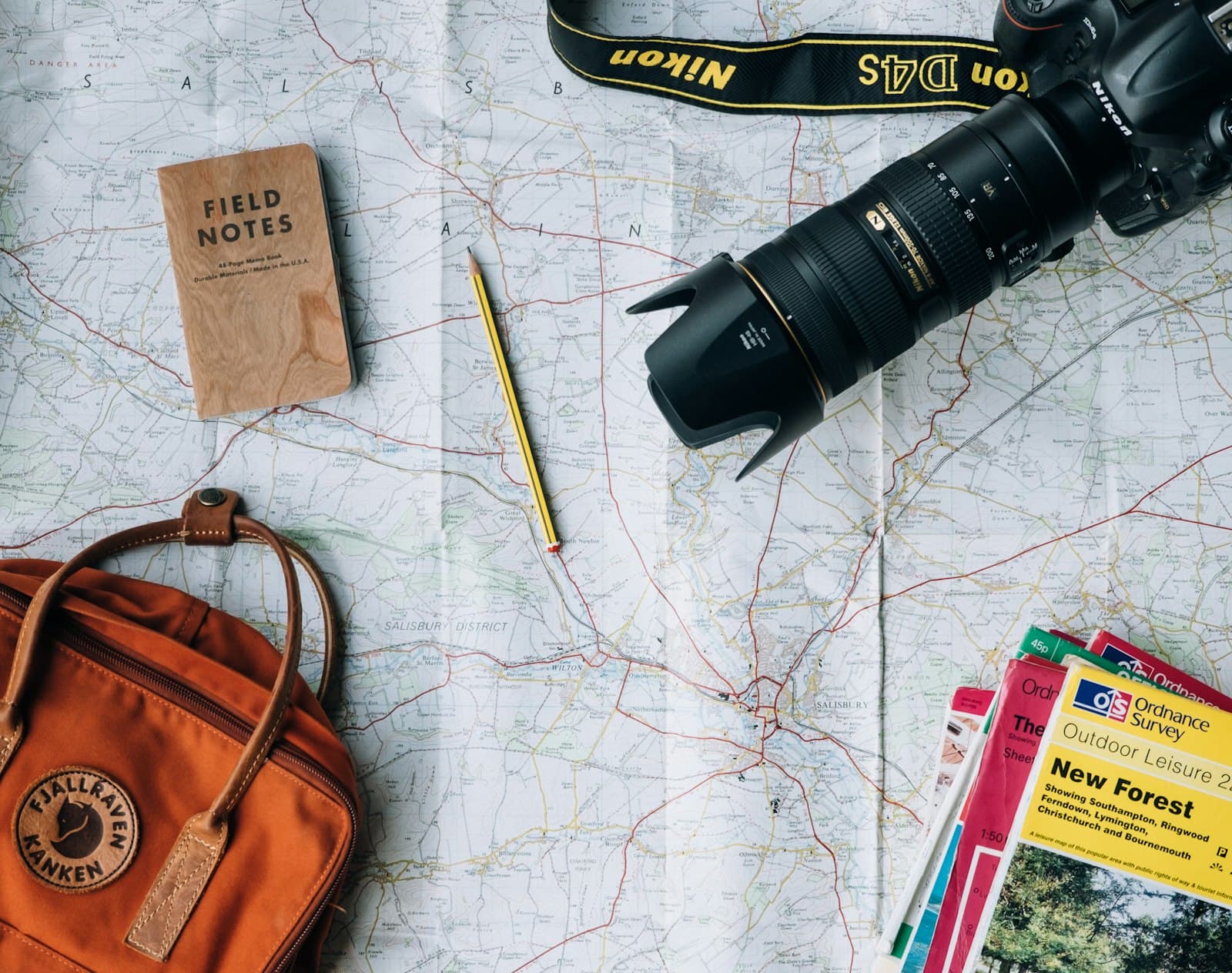 Passport resting on an open world map